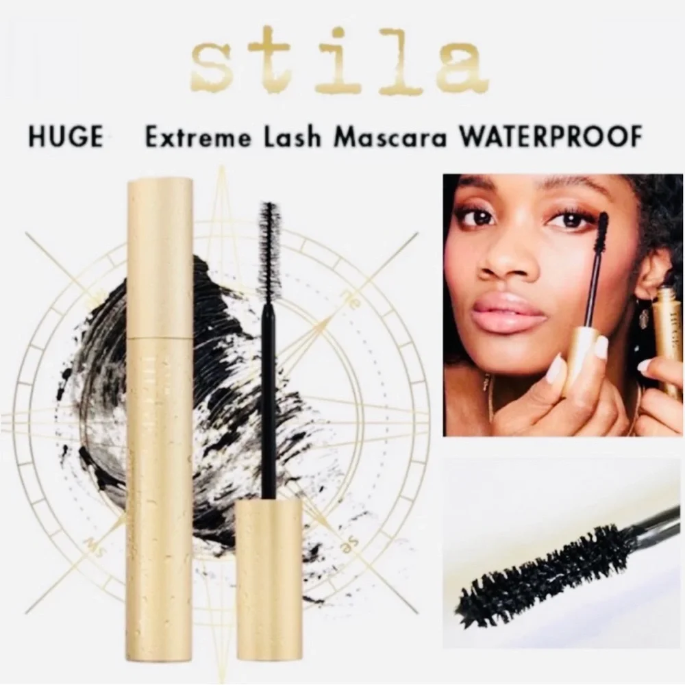 stila Huge Extreme Lash Waterproof Mascara in Black, 13 mL/0.44 FL OZ.